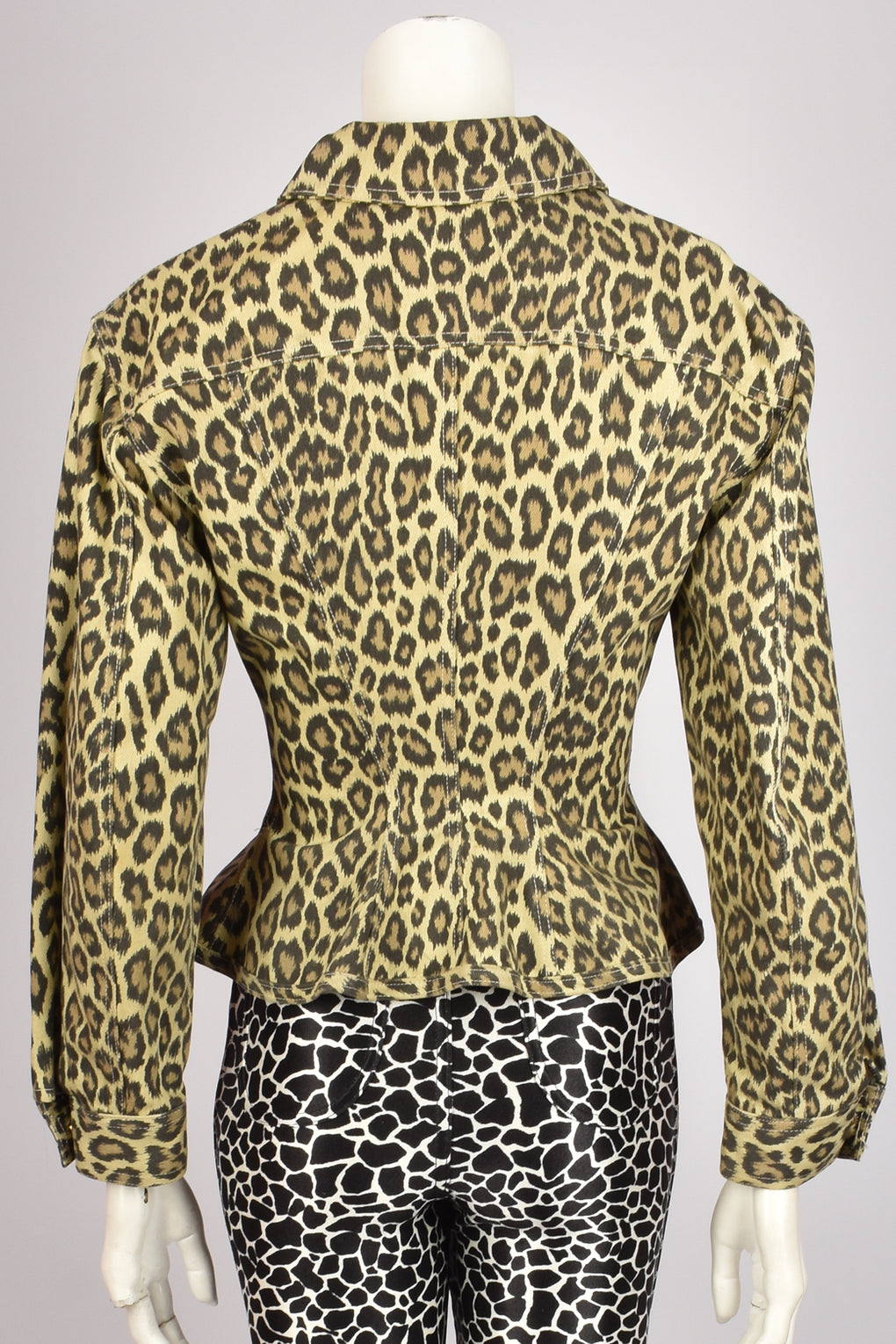 JEAN PAUL GAULTIER 1990s LEOPARD PRINT JACKET XS