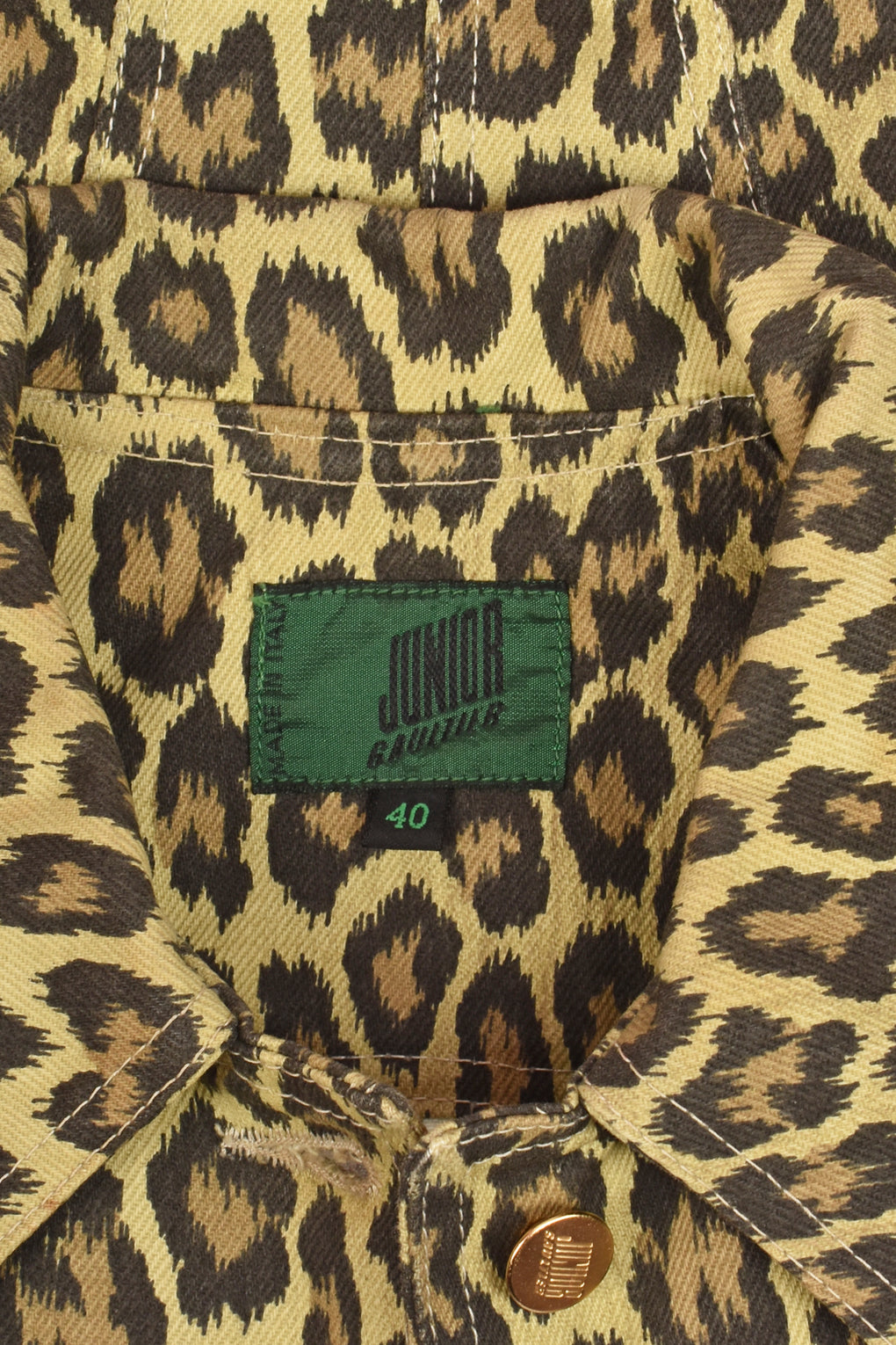 JEAN PAUL GAULTIER 1990s LEOPARD PRINT JACKET XS