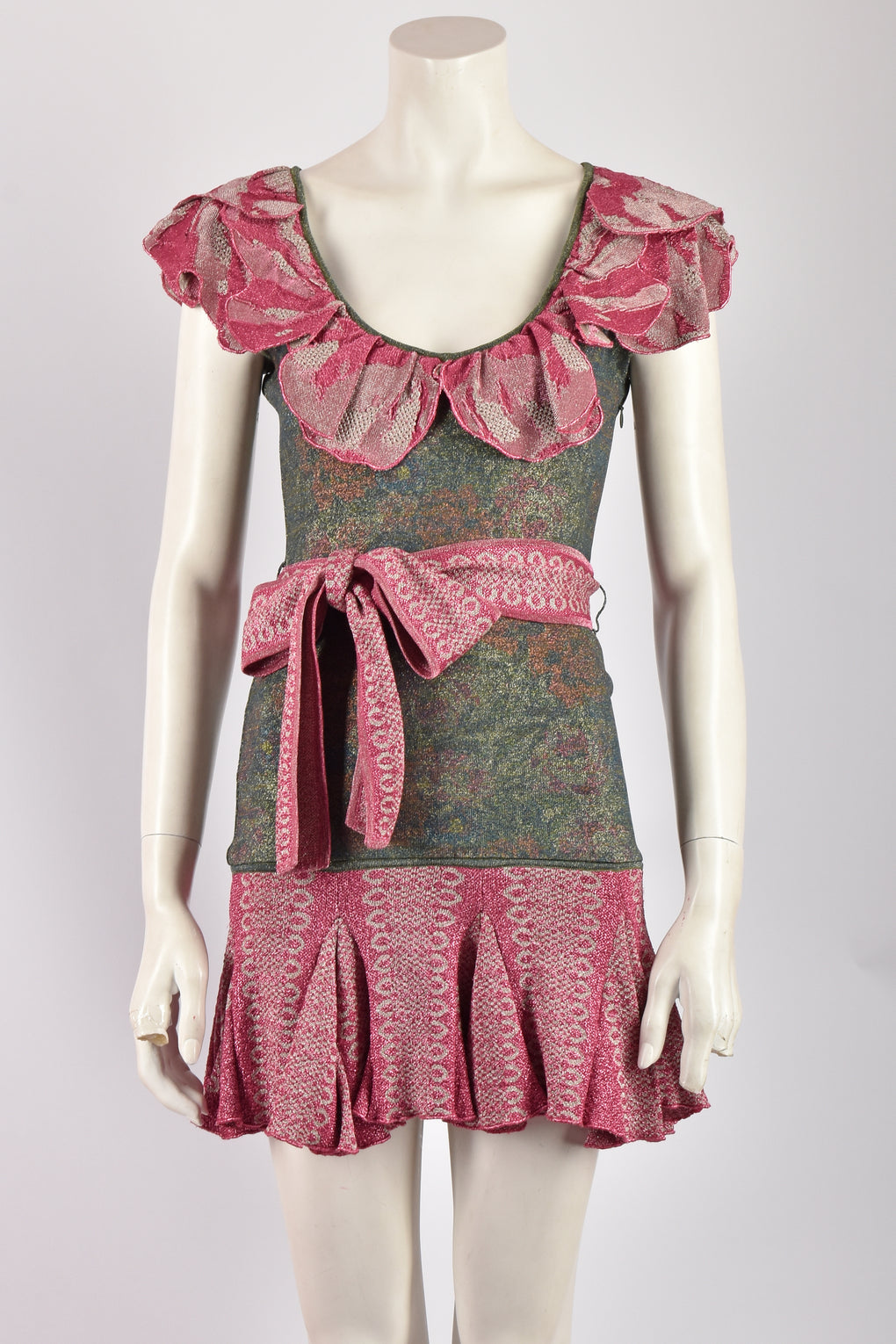 ZAC POSEN SPARKLY KNITTED DRESS S