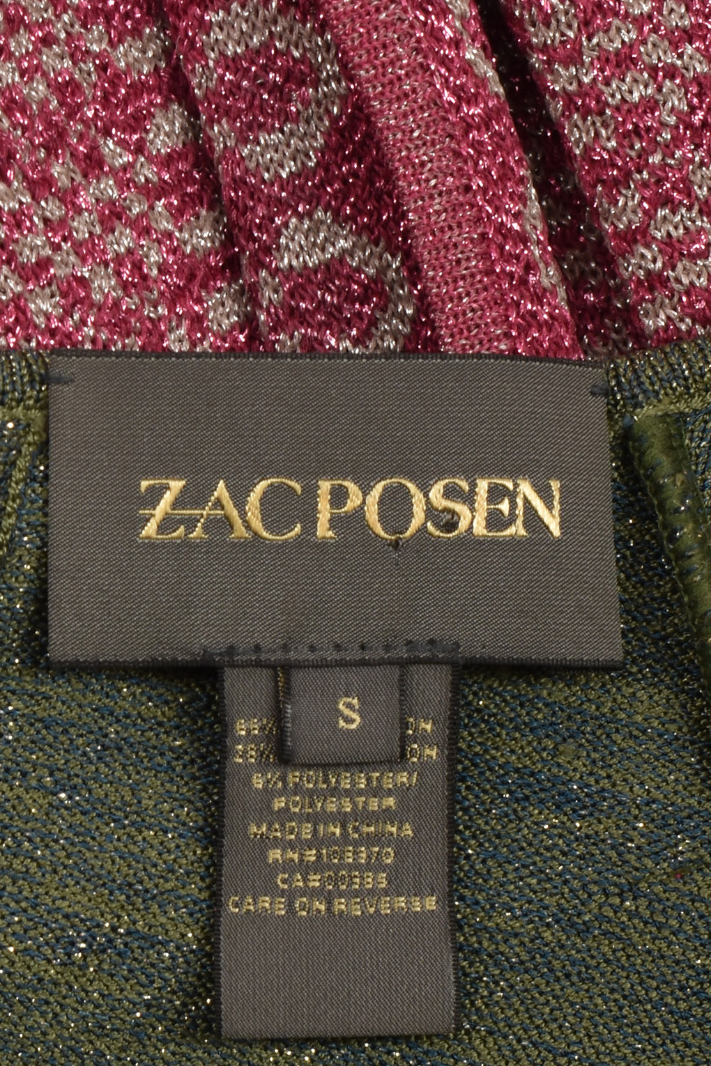 ZAC POSEN SPARKLY KNITTED DRESS S