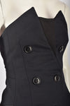 JULIEN MACDONALD SUITED BLACK MINI DRESS S