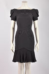 GUCCI 2005 BLACK EMBELLISHED DRESS S