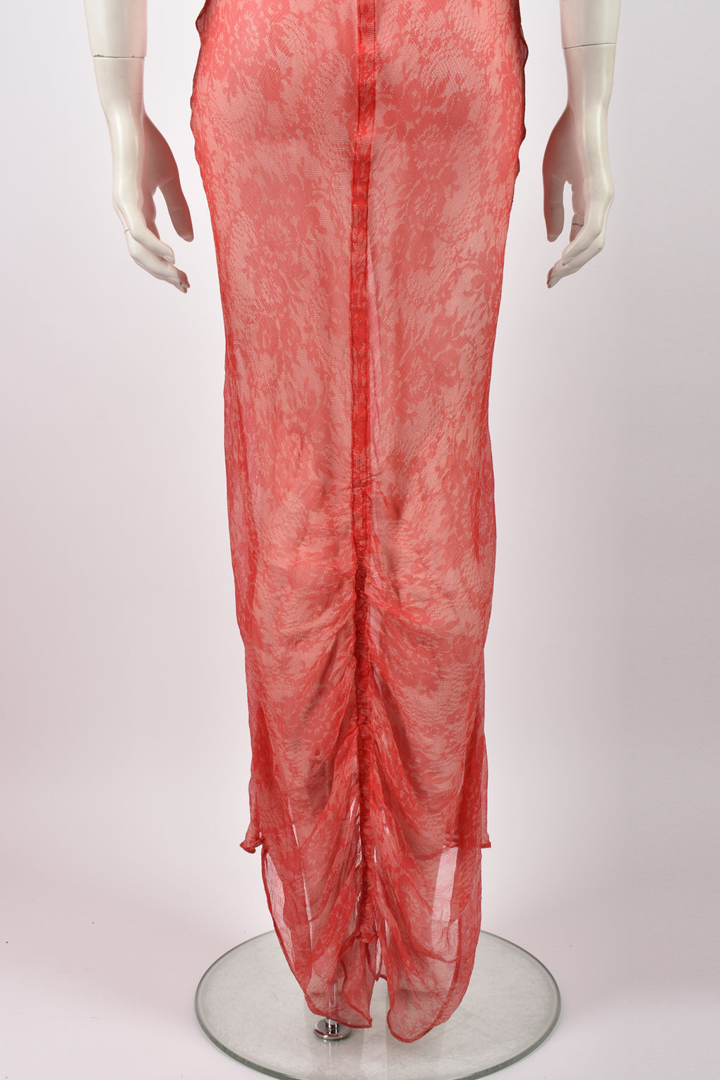 VOYAGE LACE PRINT SHEER DRESS S-M