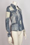 SAKS FIFTH AVENUE PATCHWORK PRINT SHIRT