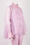 CLAUDE MONTANA RUNWAY S/S 1992 LILAC ORGANZA SHIRT