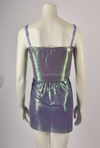IRRIDESCENT PURPLE CHAINMAIL SKIRT AND TOP SET