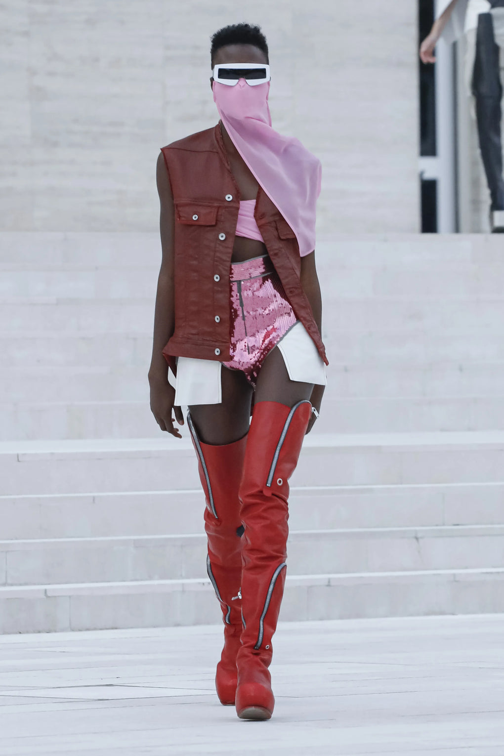 RICK OWEN S/S 2021 RUNWAY PINK SET