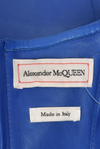 ALEXANDER MCQUEEN RUNWAY S/S 2023 BLUE LEATHER BUSTIER DRESS