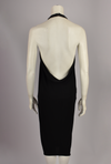 ROBERTO CAVALLI LOW BACK HALTER NECK MIDI DRESS