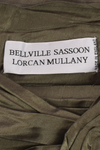 BELLEVILLE SASSOON GREEN VELVELT OFF THE SHOULDER GOWN
