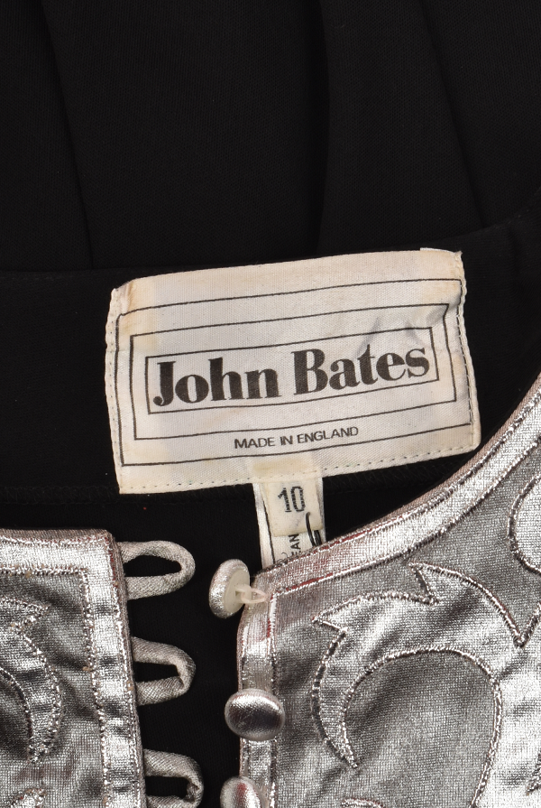 JOHN BATES BLACK AND SILVER MAXI DRESS