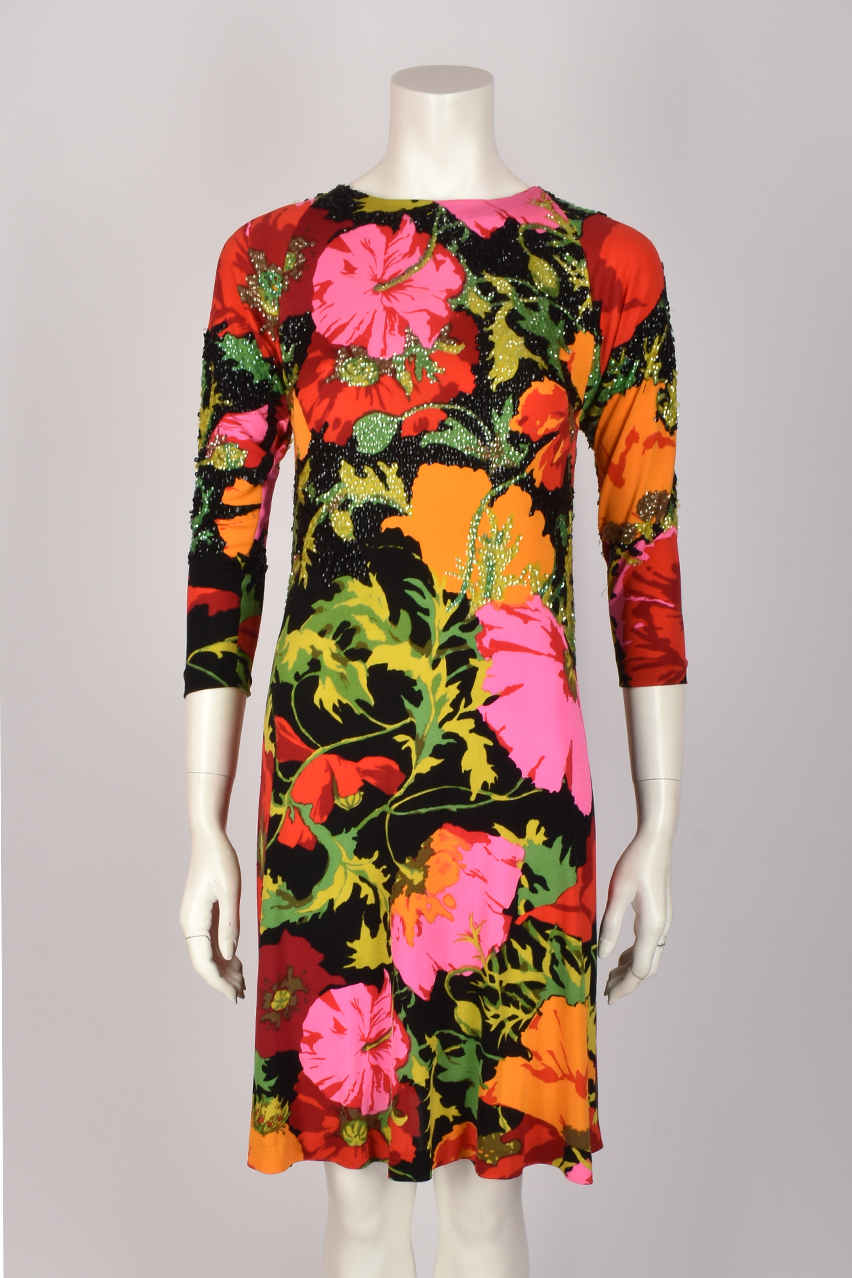 KEN SCOTT FLORAL EMBELLISHED DRESS