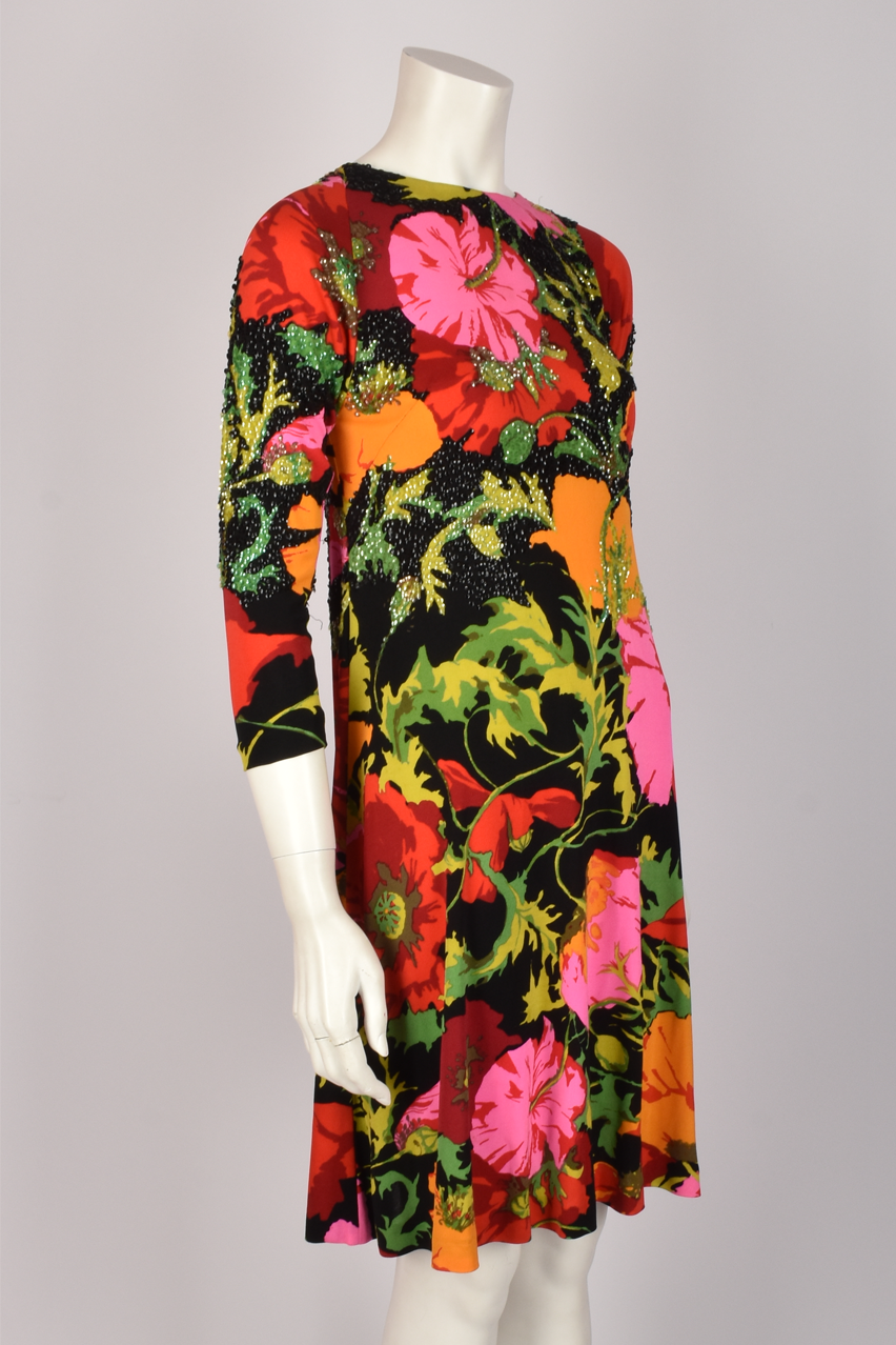 KEN SCOTT FLORAL EMBELLISHED DRESS
