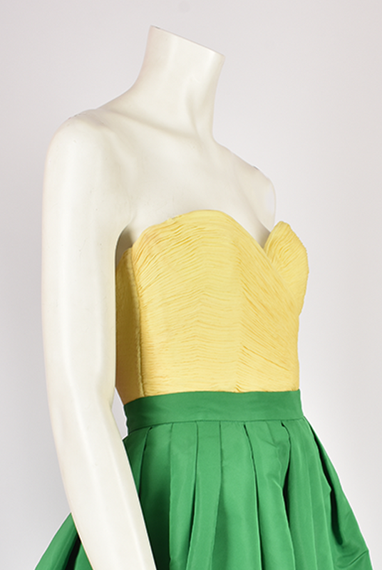 LA PERLA YELLOW TEXTURED CORSET TOP