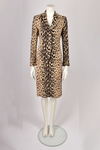 MOSCHINO LEOPARD PRINT SKIRT SUIT