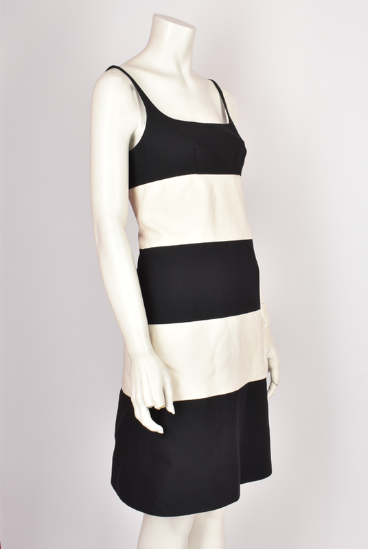 MARC JACOBS BLACK AND WHITE STRIPED DRESS