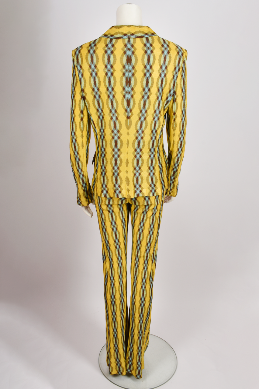 MISSONI YELLOW AND BLUE TROUSER SUIT