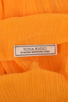 NINA RICCI YELLOW PLEATED ASYMMETRIC DRAPE DRESS
