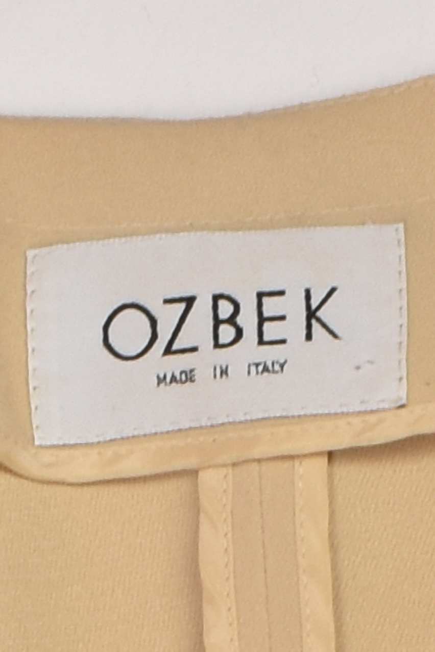 OZBEK CREAM SKIRT SUIT WITH TRIANGLE ATTACHMENTS