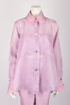 CLAUDE MONTANA RUNWAY S/S 1992 LILAC ORGANZA SHIRT