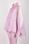 CLAUDE MONTANA RUNWAY S/S 1992 LILAC ORGANZA SHIRT