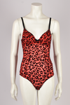 AGENT PROVOCATEUR RED LEOPARD BODYSUIT