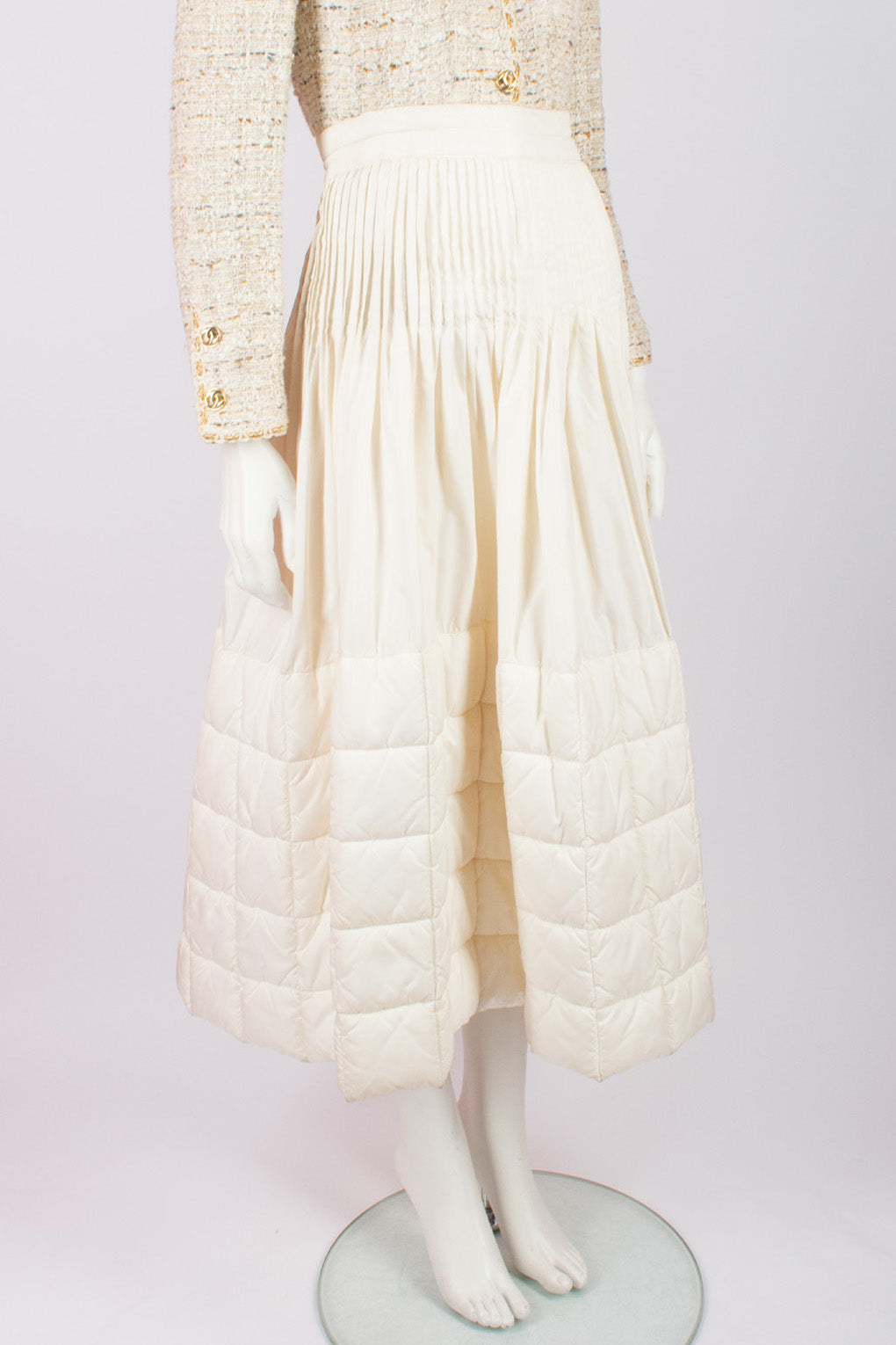 CHANEL AW2000 White Puffer Skirt