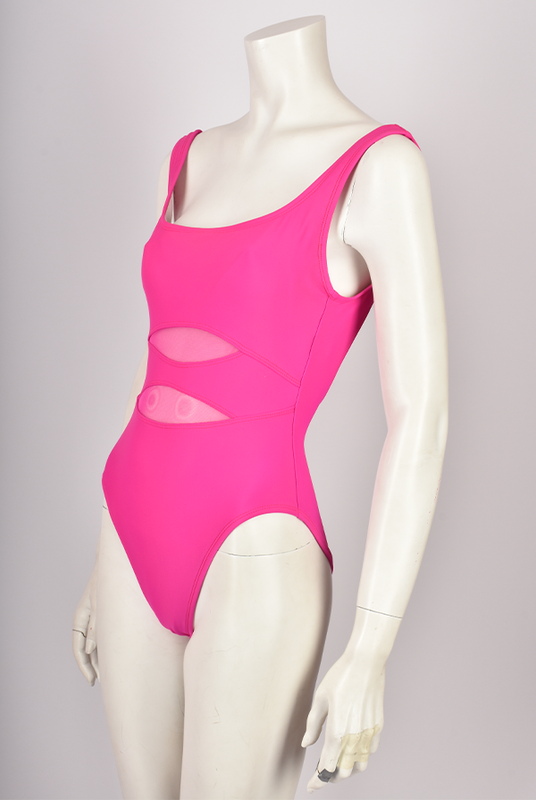 ANN COLE HOT PINK ONE-PIECE SWIMSUIT