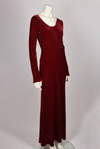 BEN DE LISI RED VELVELT MAXI DRESS