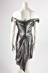 VIVIENNE WESTWOOD S/S 2012 SILVER MINI DRAPED DRESS