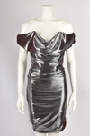 VIVIENNE WESTWOOD S/S 2012 SILVER MINI DRAPED DRESS