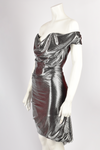 VIVIENNE WESTWOOD S/S 2012 SILVER MINI DRAPED DRESS