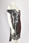 VIVIENNE WESTWOOD S/S 2012 SILVER MINI DRAPED DRESS