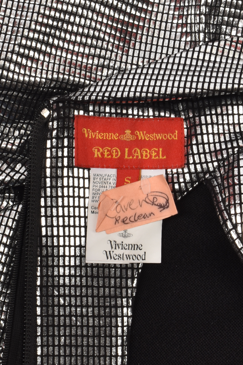 VIVIENNE WESTWOOD S/S 2012 SILVER MINI DRAPED DRESS