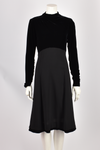 1970's YVES SAINT LAURENT SILK VELVET DRESS