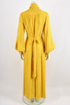 OSSIE CLARK 1970s yellow maxi dress S-M-L