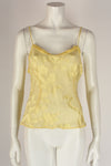 VOYAGE 90s sheer yellow vest top M
