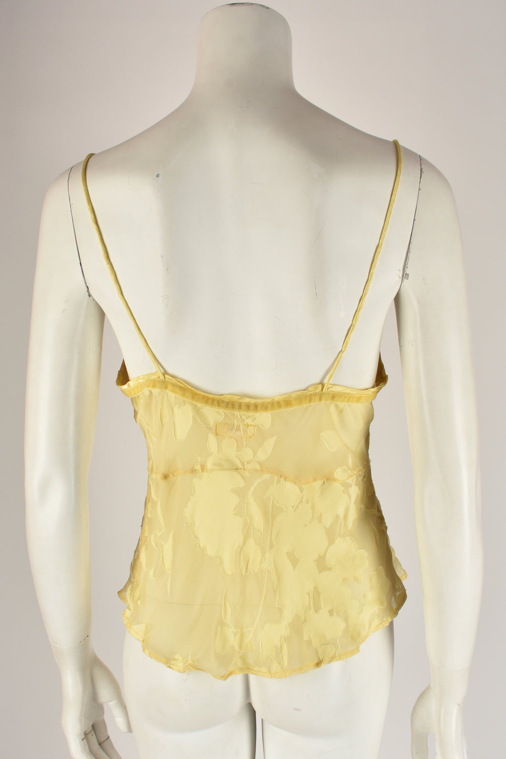 VOYAGE 90s sheer yellow vest top M
