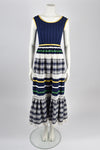 LOUIS FERAUD 60s summer check dress / S-M