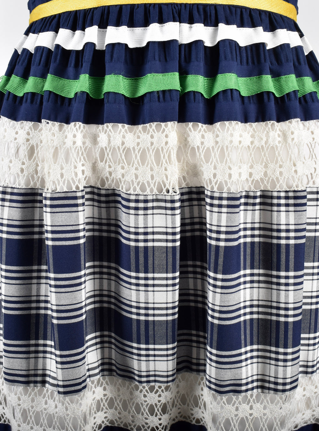 LOUIS FERAUD 60s summer check dress / S-M