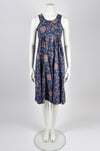 DAVID SILVERMAN 70s paisley dress / S-M