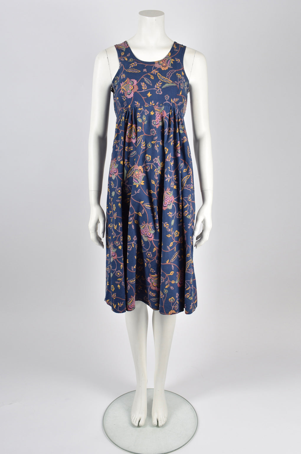DAVID SILVERMAN 70s paisley dress / S-M