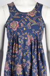 DAVID SILVERMAN 70s paisley dress / S-M