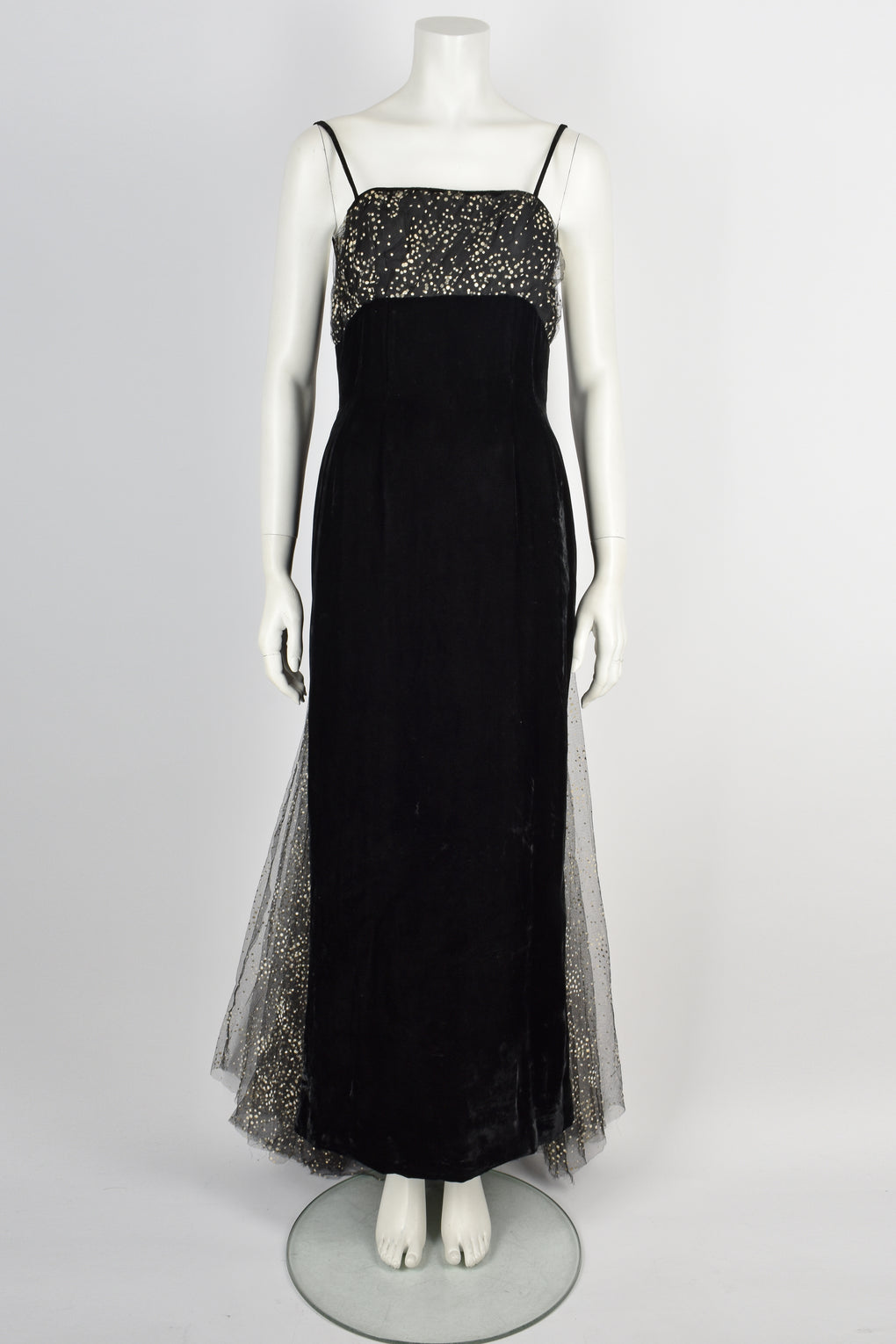 VINTAGE 50s velvet ballgown M-L