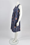 DAVID SILVERMAN 70s paisley dress / S-M