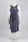 DAVID SILVERMAN 70s paisley dress / S-M