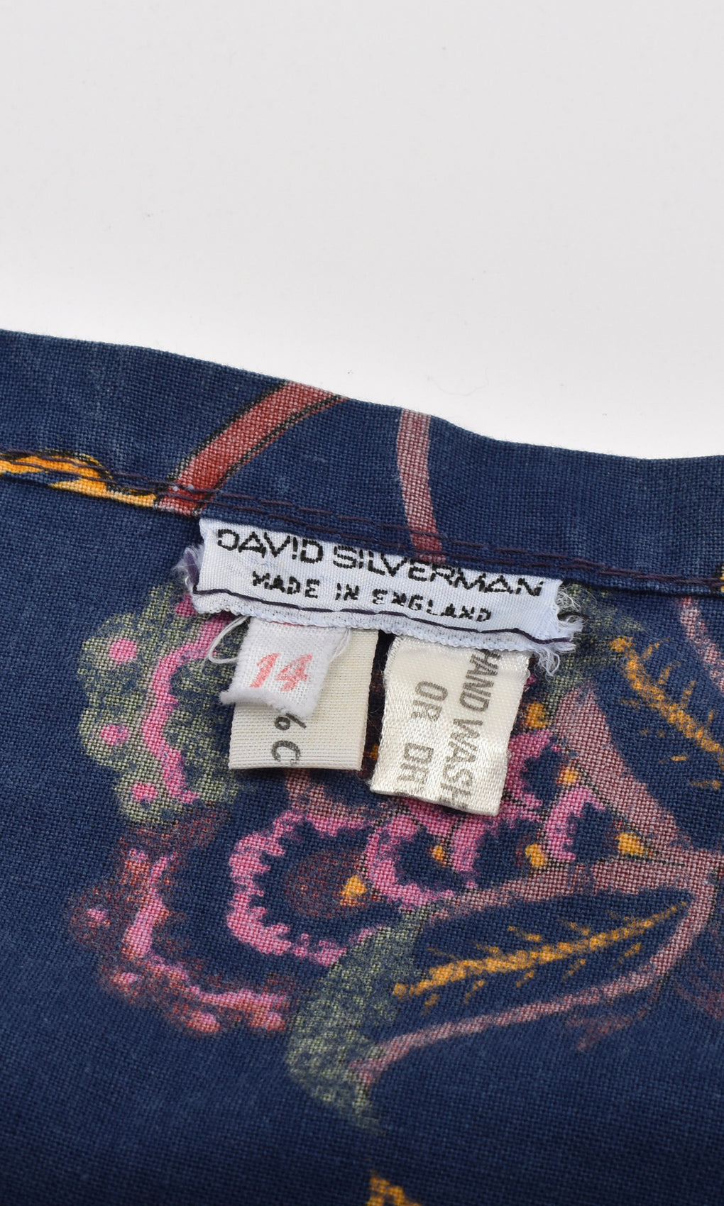 DAVID SILVERMAN 70s paisley dress / S-M