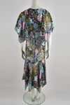 DAVID SILVERMAN 70s floral print dress S