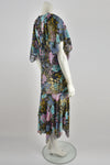 DAVID SILVERMAN 70s floral print dress S