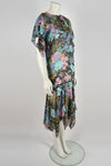DAVID SILVERMAN 70s floral print dress S